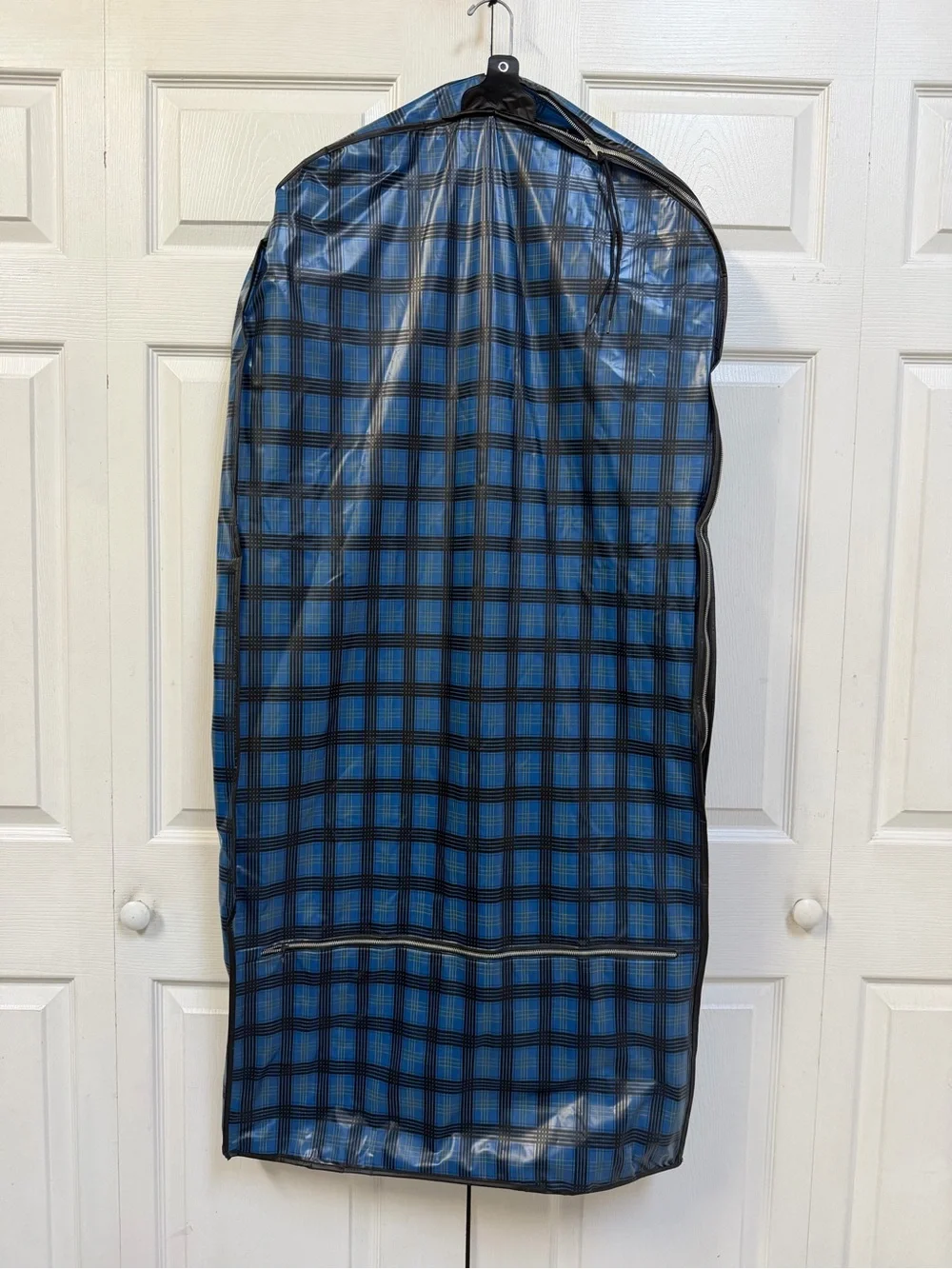 PAKLITE Blue Plaid Garment Bag WATERPROOF